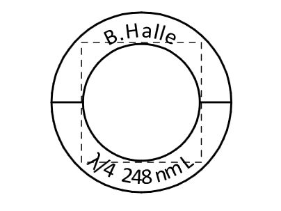 德國Bernhard Halle Nachfl 零級波片 兩片雙折射晶體板組成