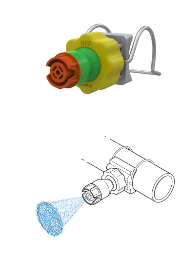 加拿大BEX Engineering-k球夾式噴嘴 -K-Ball ZS Assembly，設計用于多級清洗機和噴淋清洗機