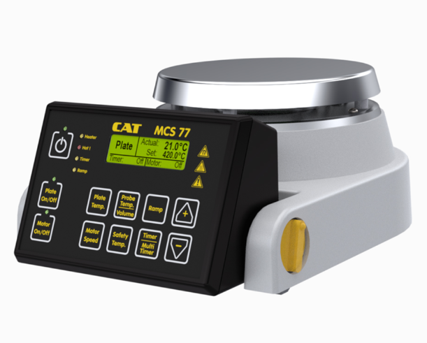 德國CAT,磁力攪拌器,MCS 77 系列,可編程磁力加熱板攪拌器,1600 rpm | 10 升 | 330 °C