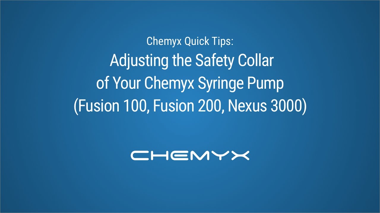 美國Chemyx Fusion 系列精密微量注射泵 如何調(diào)整注射泵的安全環(huán)（Chemyx Fusion系列）