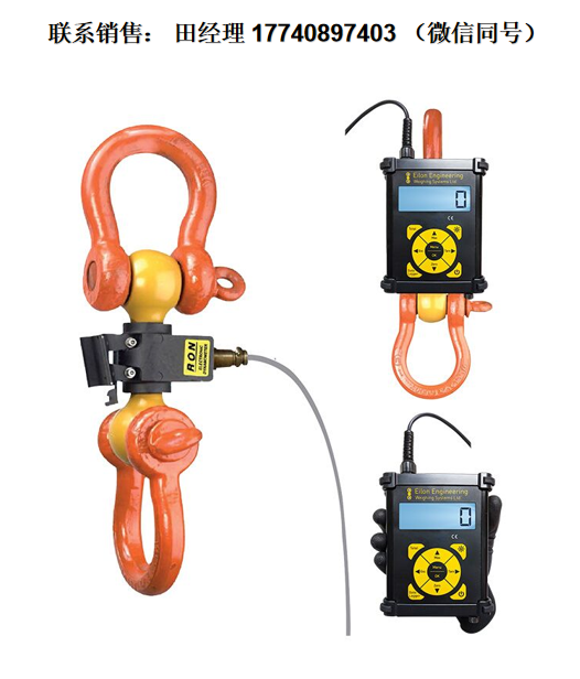 Eilon Engineering Ron 2125 數字式測力計，有線數顯電子測力儀，有線測功機，帶1英寸/25毫米可連接顯示器（最大12.5噸）