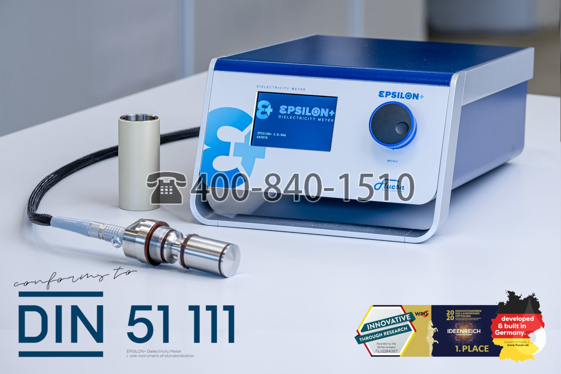 Flucon EPSILON+介電性能測試儀 電導率測試儀 介電常數(shù)測試儀,介電傳感器,流體介電性能測試儀, 油耐壓/熱導率儀/介損測試儀, Epsilon+介電傳感器，用于測量電介質流體特性（導電性、介電常數(shù)、損耗因子）