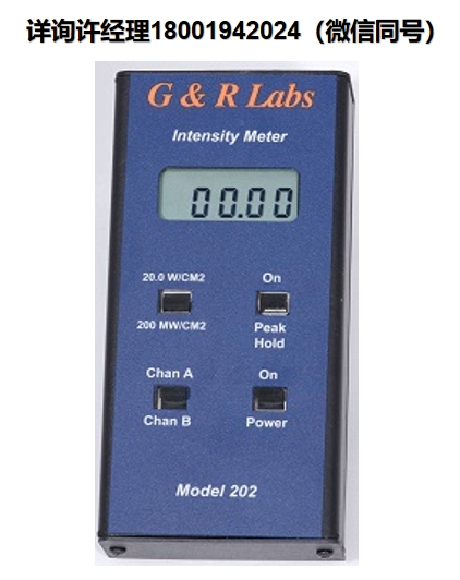 美國G&R Labs Model 202 雙通道紫外線光度計、紫外線強度計、照度計、光強計、紫外線照度計、、進口代理G&R Labs