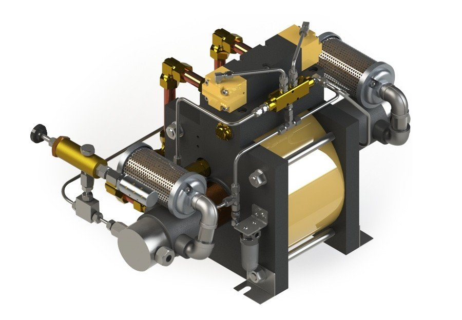 英國Hydratron高壓設備 – 氣體助推器-2-Stage Double Acting Gas Booster， 2 級雙作用氣體增壓器