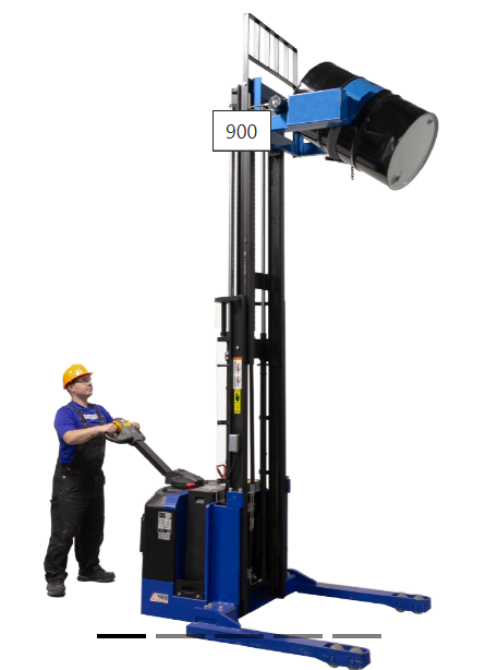 美國 Morse , 動力滾筒裝卸機,900 型,動力推進的滾筒搬運車/澆注機,分配 55 加侖 （210L） 桶/最高 3 m （10 英尺)