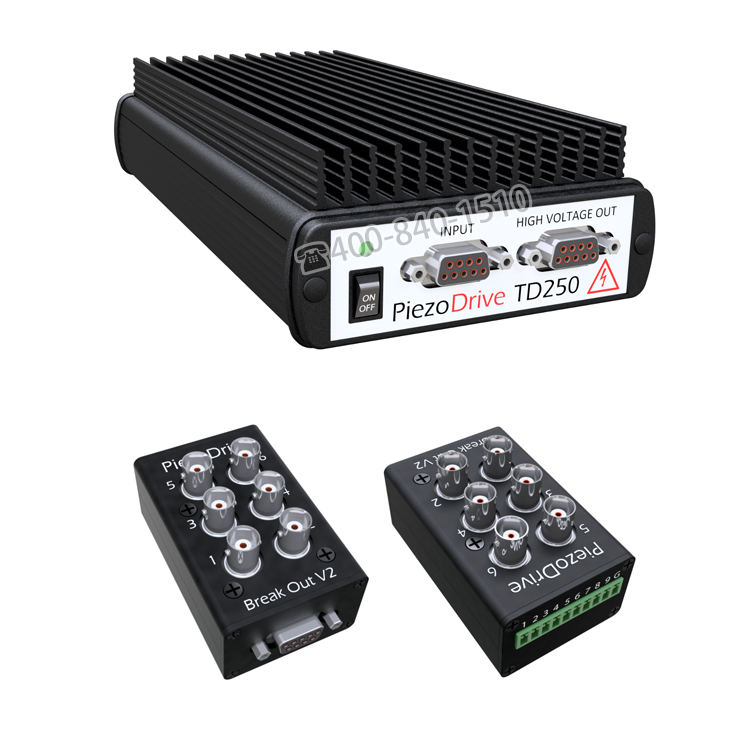 TD250 電壓放大器，250V壓電驅動器，6通道放大器，用于驅動壓電管和其他壓電致動器的6通道放大器
