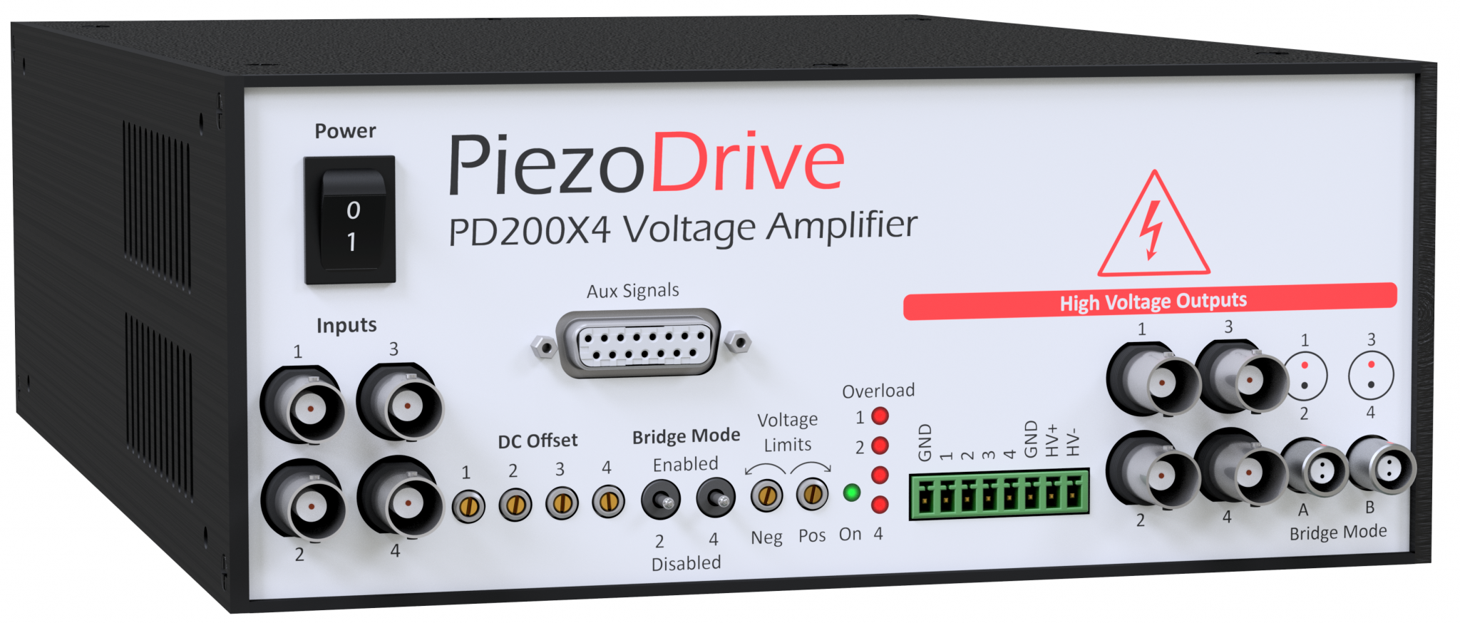 Piezodrive PD200X4 功率放大器，澳大利亞piezo drive PD200X4 四通道功率放大器，PX200 Voltage Amplifier，piezodrive型號 PD200X4 – 四通道功率放大器，高壓放大器