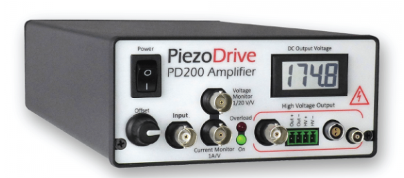 Piezodrive PD200 電壓放大器，60瓦電壓放大器，單通道壓電驅動器, 壓電陶瓷驅動電源，壓電式驅動器，驅動電源，低噪聲線性放大器，適用于電光、超聲波、振動控制、納米定位系統和壓電電機等各種應用