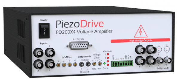 Piezodrive PD200X4 功率放大器，四通道功率放大器，多通道電壓放大器，四通道功率放大器，多通道壓電驅(qū)動(dòng)器，多通道功率放大器，四通道線性放大器，壓電驅(qū)動(dòng)電源，電壓放大器，四通道壓電陶瓷驅(qū)動(dòng)器， 驅(qū)動(dòng)任何負(fù)載阻抗