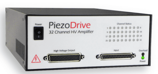 Piezodrive PD32壓電驅動電源，多通道驅動電源，32通道壓電驅動器，高壓電源，壓電驅動高壓電源，電壓放大器，可驅動32個壓電致動器，