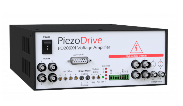 澳大利亞Piezodrive,PD200X4 – 四通道功率放大器,PD200X4 適用于廣泛的應用:包括電光學、超聲波、振動控制、納米定位系統(tǒng)和壓電電機