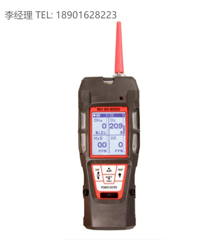 德國 RKI Analytical GX-6000 PORTABLE 6 GAS MONITOR WITH PUMP GX-6000便攜式六氣體泵式監測儀
