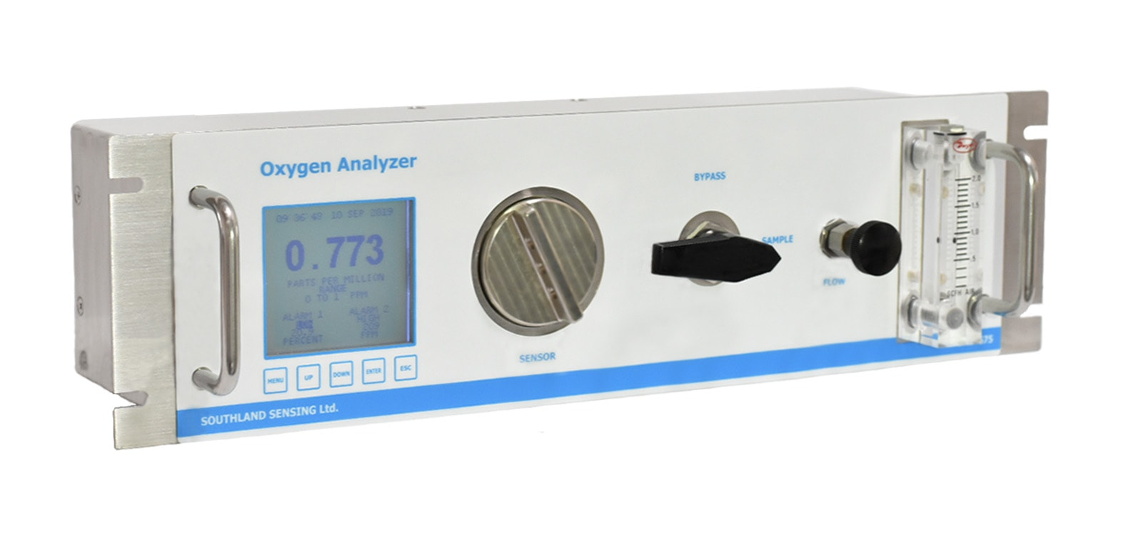 美國Southland Sensing 工業氧氣分析儀 19英寸機架安裝在線痕量氧氣分析儀0 – 1 ppm，CE  應用于測量低于1 ppm區域的痕量氧氣