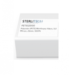 美國 Sterlitech 聚酯（PETE）膜過濾器 PET5025100- 5.0 μm，25 mm