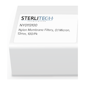 Sterlitech  尼龍膜過濾器，0.1 微米，13 毫米，100 個/包 NY0113100
