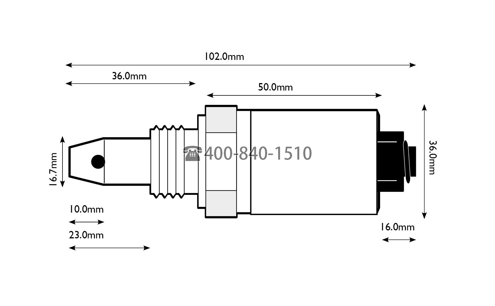 OQSExG2-1-CC-10-5-P 防爆油質傳感器包 J1926-3 7/8″ x 14 UNF Thread