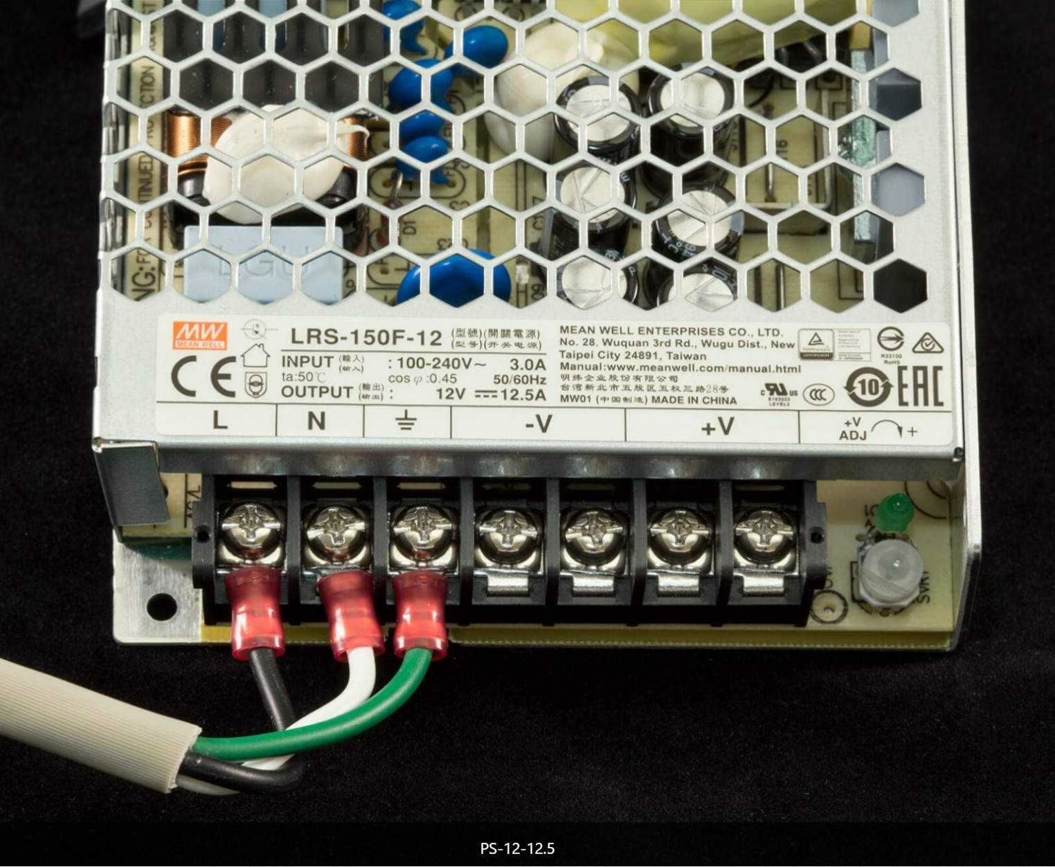 美國TE Technology Power supplies 電源 PS-12-12.5  輸入電壓85-264 V交流電，47-63 HZ  過載、過壓和短路保護