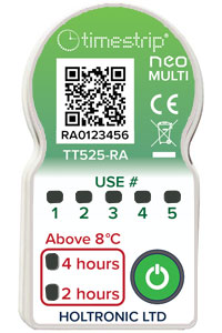 英國(guó)Timestrip neo Multi可重復(fù)使用溫度指示標(biāo)簽