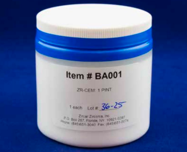 美國Zircar Zirconia Inc 氧化釔穩定氧化鋯水泥ZR-CEM BA001水泥/剛性劑和粉末